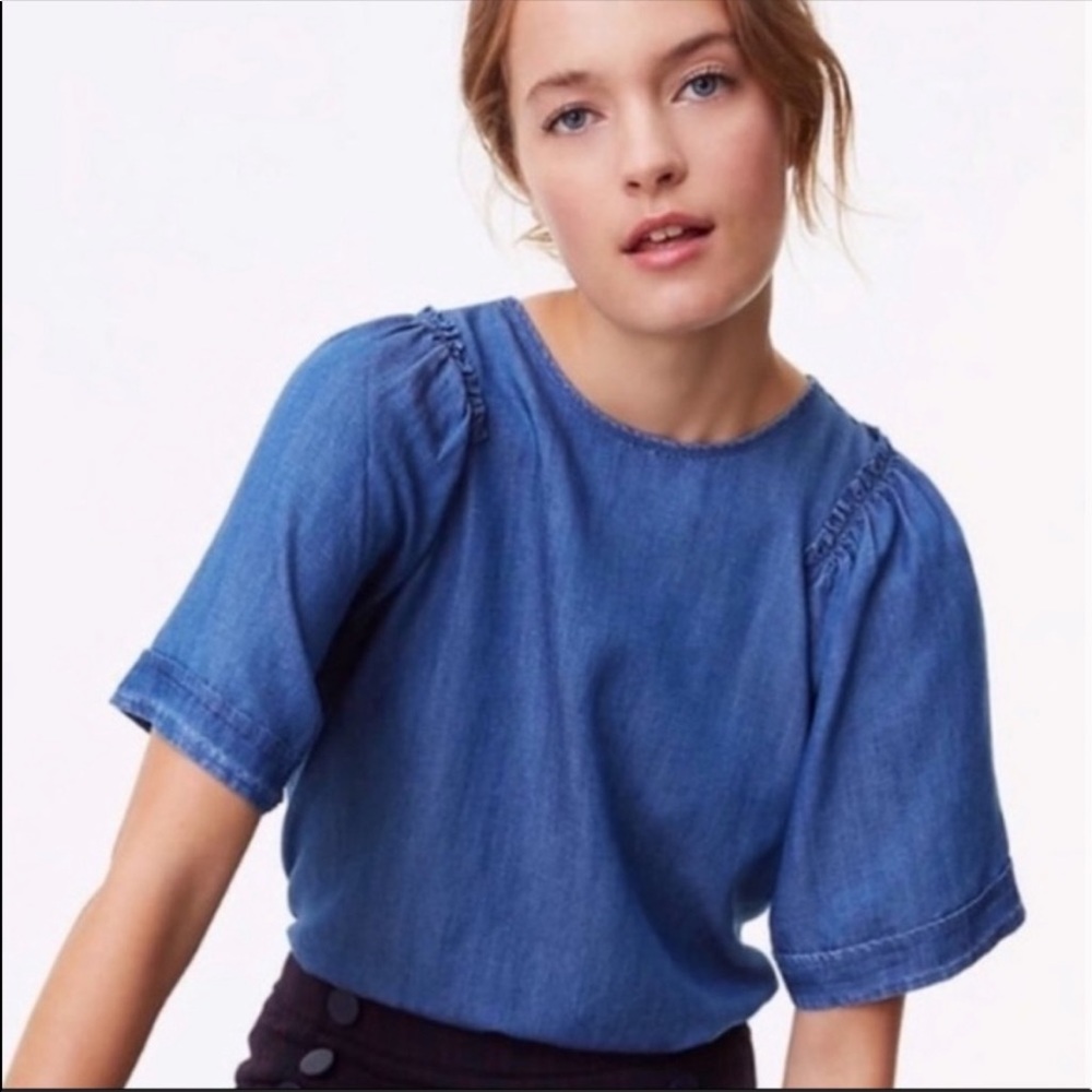 Loft denim blouse